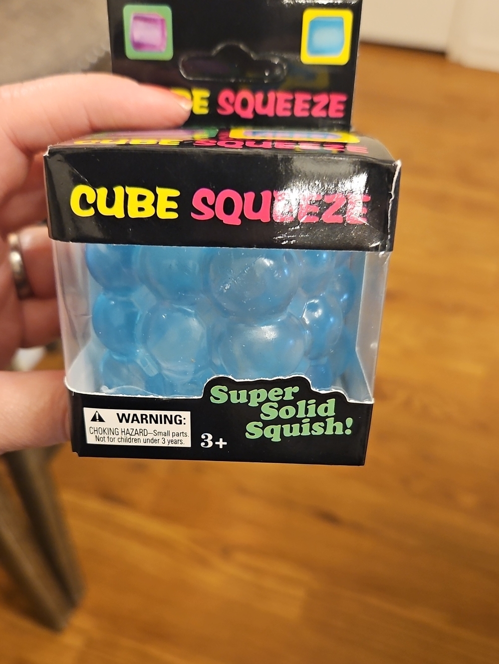 NEW! Cube Squeeze Blue Squishy Cube